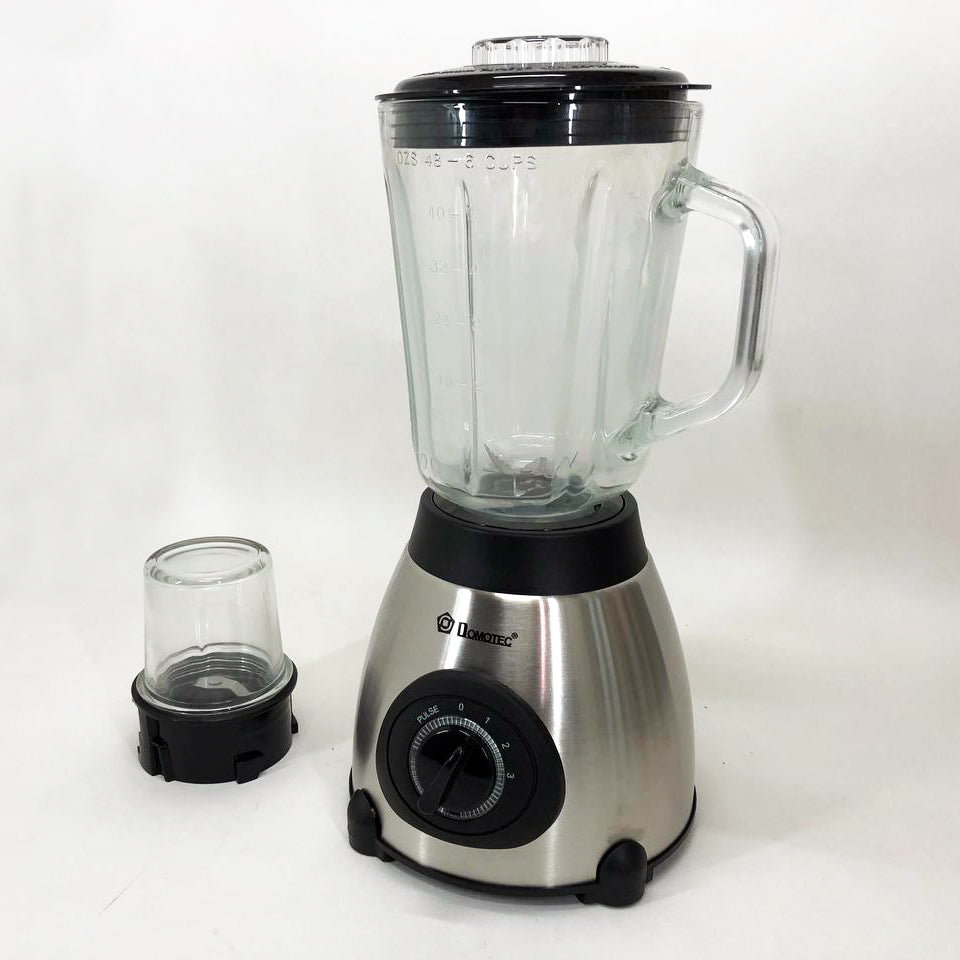 Блендер с кофемолкой 2 в 1 Domotec MS-6610 чаша из стекла 1000 Вт, переносной, блендер чаша измельчитель