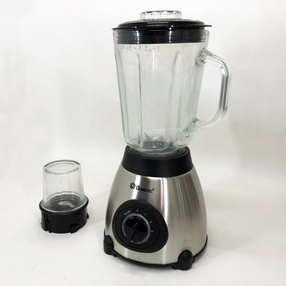 Блендер с кофемолкой 2 в 1 Domotec MS-6610 чаша из стекла 1000 Вт, переносной, блендер чаша измельчитель