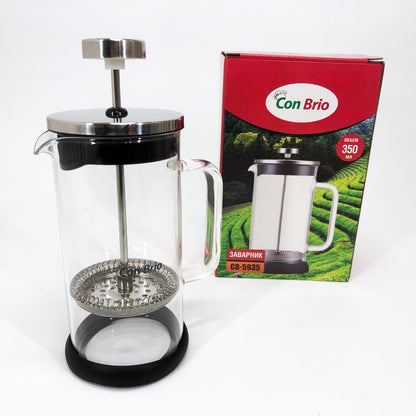 Френч-пресс Con Brio CB-5935 350 мл, Френч пресс стеклянный на кухню, Френч прессы стекло