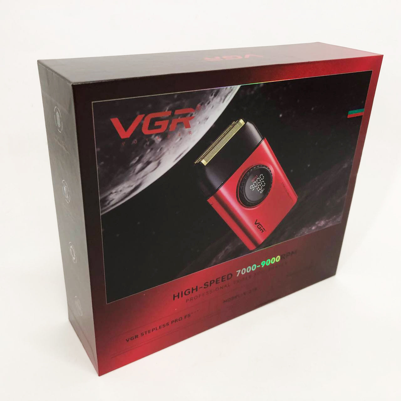 Электробритва VGR V-378 RED шейвер, двойное лезвие + триммер, регулировка мощности 7000-9000 RPM