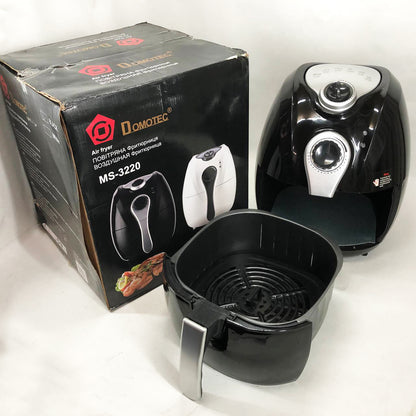 Аерофритниця Мультипіч Аерогриль Domotec MS-3220 1300 Вт 4,5 л Безмасляна з Таймером. Колір: чорний