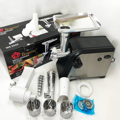 Электрическая мясорубка Domotec MS-2020 с насадкой для томатов и терками 2600 W