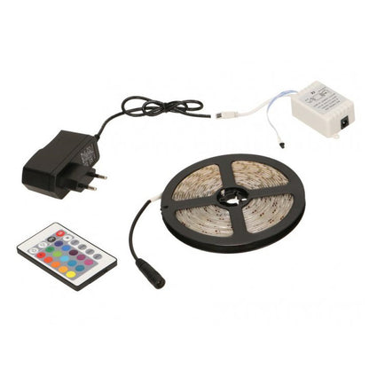 Светодиодная лента SMD 5050 RGB LED 2 м IP65 с пультом и блоком питания USB, 2м, Лента светодиодная 5050