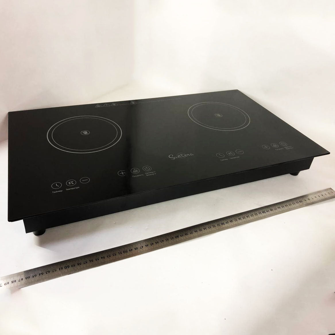 Электроплита большая индукционная на 2 конфорки Suntera ICD-2202 2200 Вт, Электроплита настольная от сети