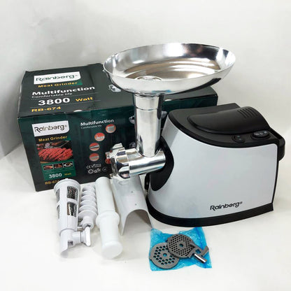 Электромясорубка с соковыжималкой Rainberg RB-674 3000W, электромясорубка для шинковки, мощная мясорубка