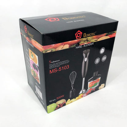 Блендер DOMOTEC MS-5103 3в1 погружной, 500 Вт, ручной погружной блендер, электрический блендер