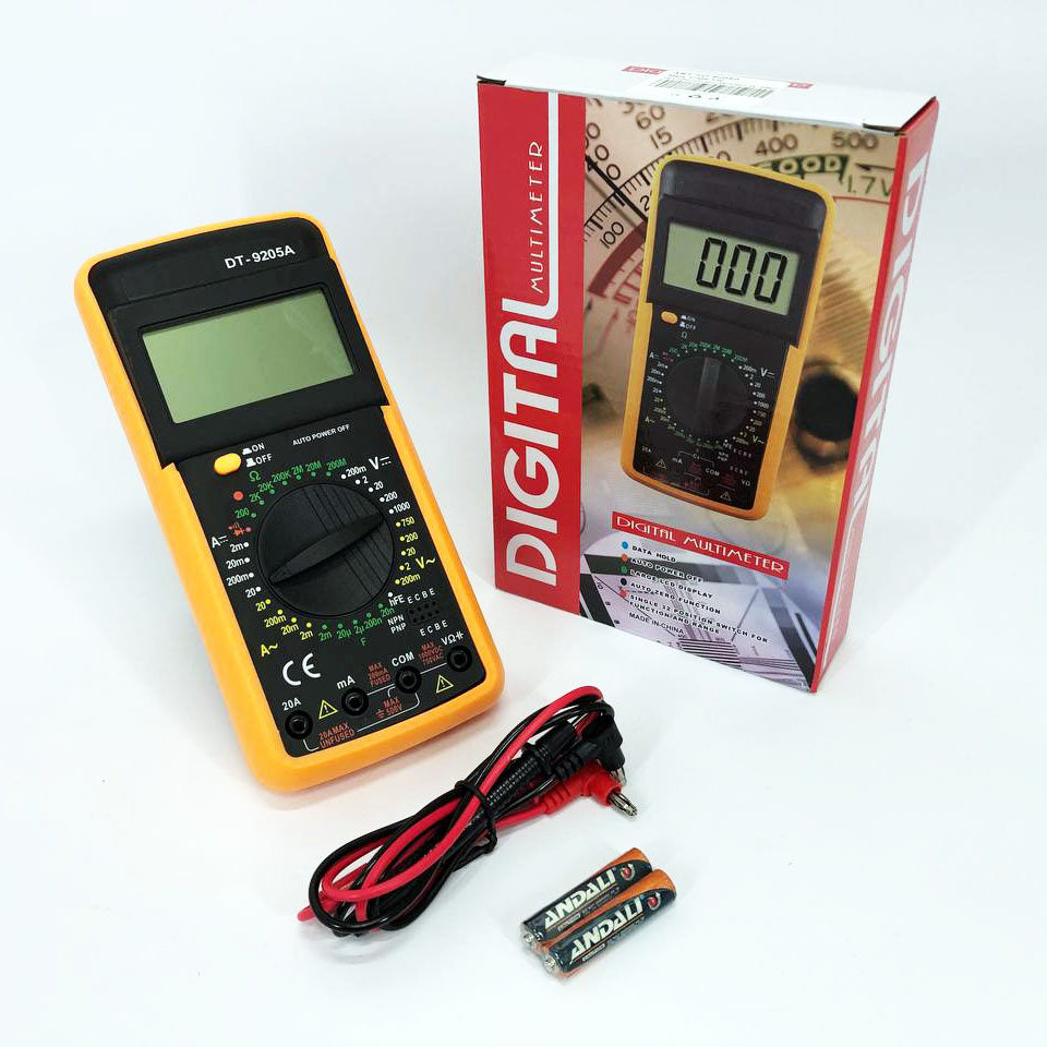 Мультиметр цифровой тестер Digital Multimeter DT9205A со звуком, для автомобиля, хороший мультиметр