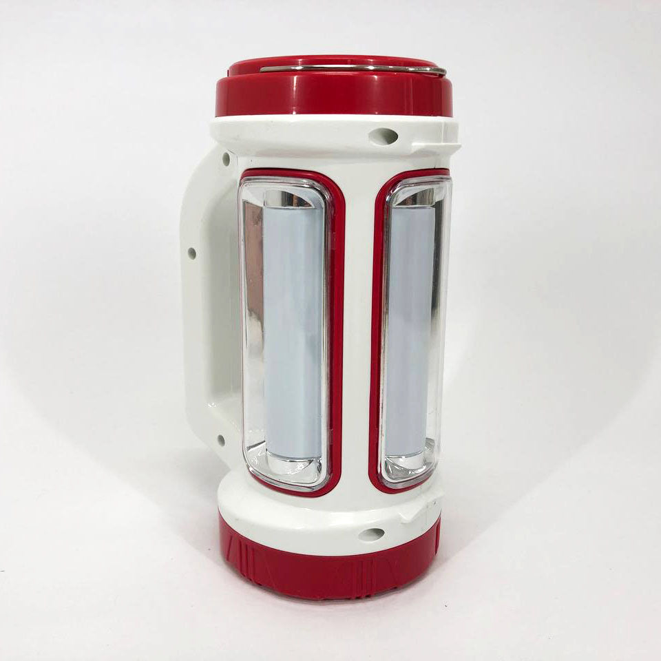 Фонарь кемпинговый с солнечной панелью 5158-LED-COB power bank, кемпинговый фонарь-лампа. Цвет: красный