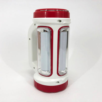 Фонарь кемпинговый с солнечной панелью 5158-LED-COB power bank, кемпинговый фонарь-лампа. Цвет: красный