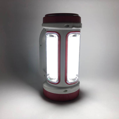 Фонарь кемпинговый с солнечной панелью 5158-LED-COB power bank, кемпинговый фонарь-лампа. Цвет: красный