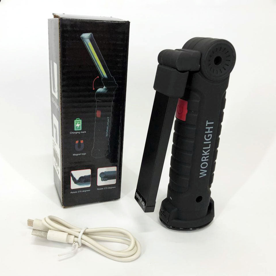 Светодиодный фонарь кемпинг W52 SMD + COB, красный + белый, магнит, крючок, кемпинговый складной фонарь