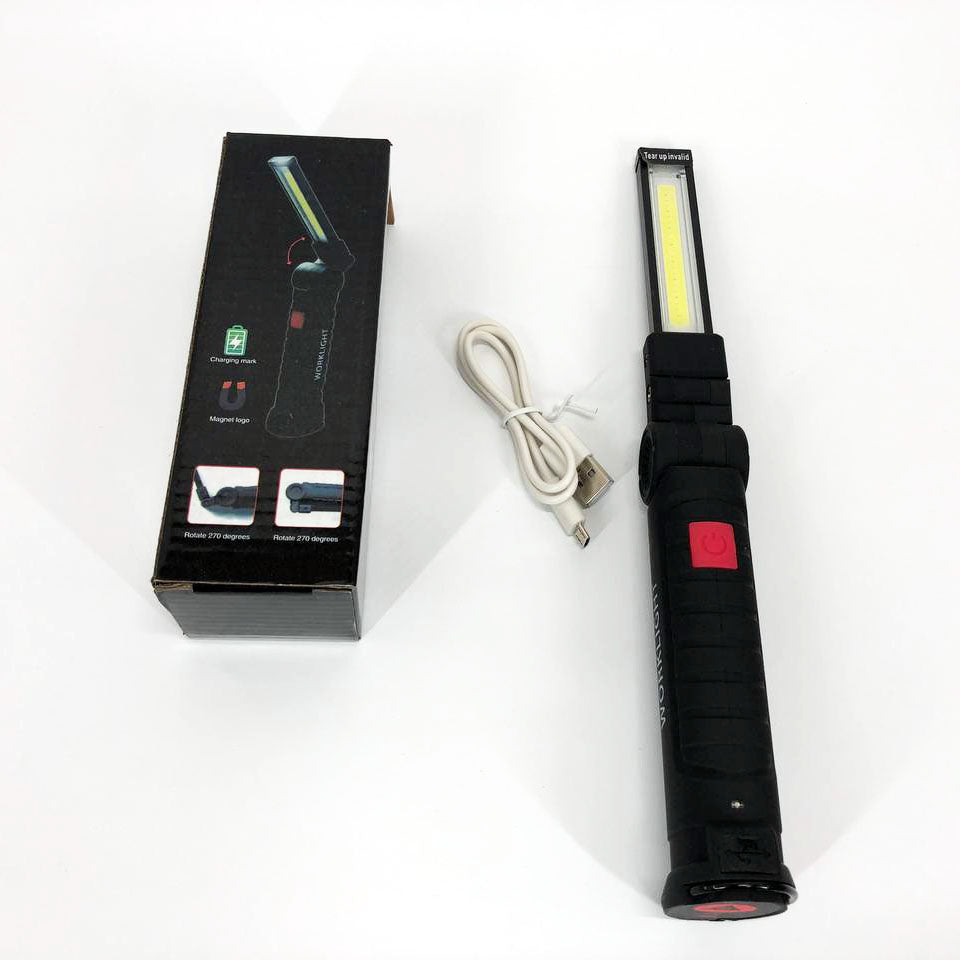 Светодиодный фонарь кемпинг W52 SMD + COB, красный + белый, магнит, крючок, кемпинговый складной фонарь