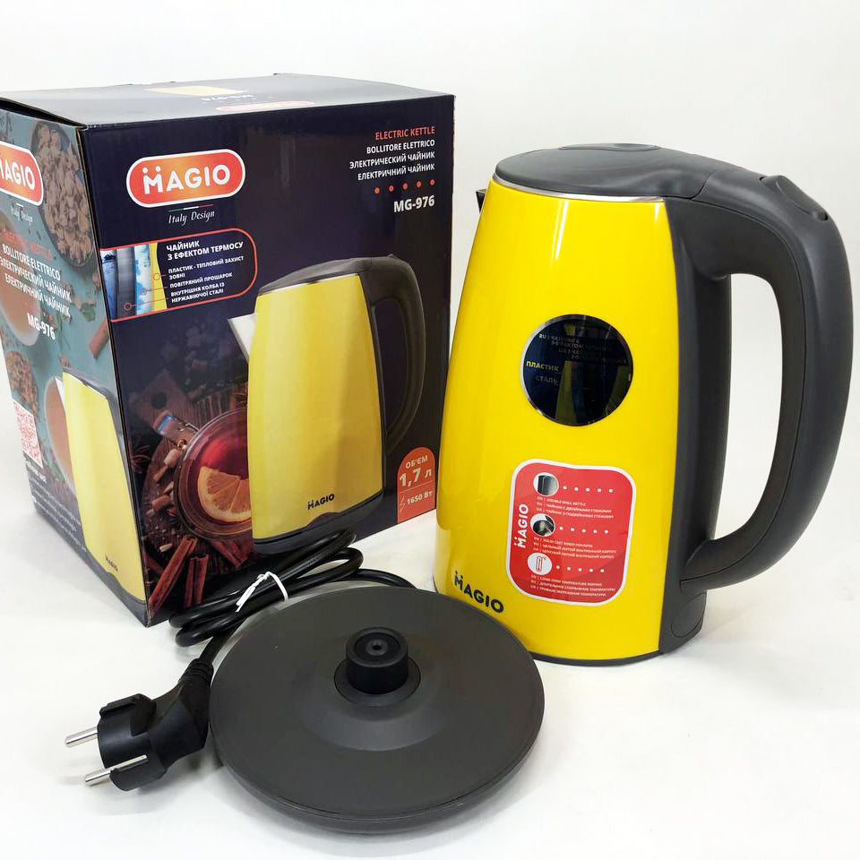 Электрочайник MAGIO MG-976, маленький электрочайник, хороший электрический чайник, электронный чайник