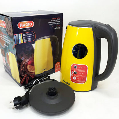 Электрочайник MAGIO MG-976, маленький электрочайник, хороший электрический чайник, электронный чайник