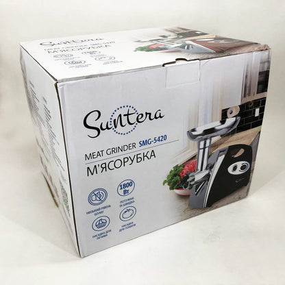 Электромясорубка Suntera SMG-5420B 1800 Вт, электромясорубка соковыжималка для томатов, мясорубка для дома