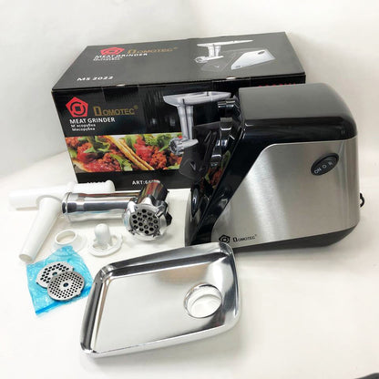 Электрическая мясорубка Domotec MS-2022, электромясорубка для дома, мясорубка для домашней колбасы