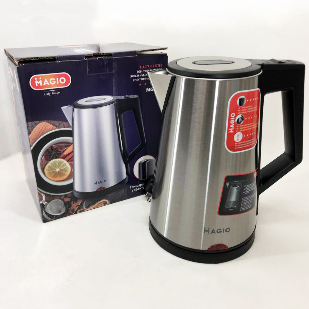 Электрочайник MAGIO MG-988, хороший электрический чайник, тихий электрический чайник, бесшумный чайник