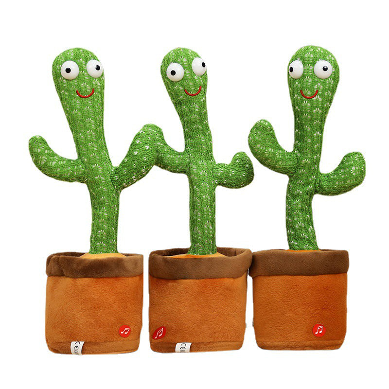 Интерактивная игрушка Dancing cactus говорящий танцующий кактус, мягкая игрушка кактус, Плюшевый кактус
