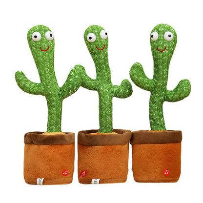 Интерактивная игрушка Dancing cactus говорящий танцующий кактус, мягкая игрушка кактус, Плюшевый кактус