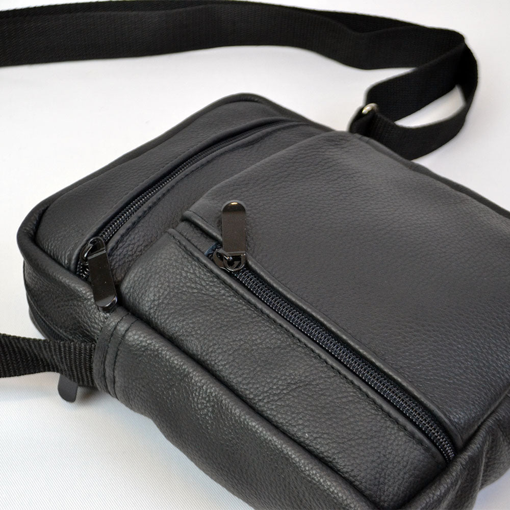 Элегантная мужская кожаная сумка-мессенджер из натуральной кожи на 5 отделений, мужская сумка через спину