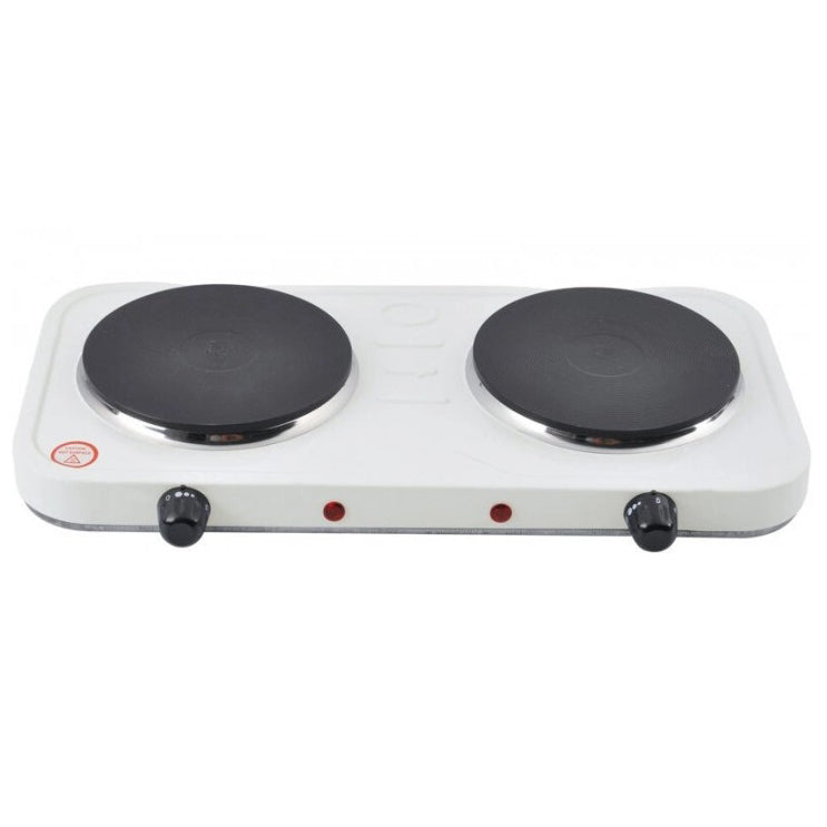 Плита электрическая Suntera DP-1925 2000 Вт, электроплита двухконфорочная настольная. Цвет: белый