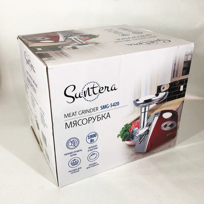 Электромясорубка Suntera SMG-5420R 1800 Вт, электромясорубка соковыжималка для томатов, мясорубка для дома