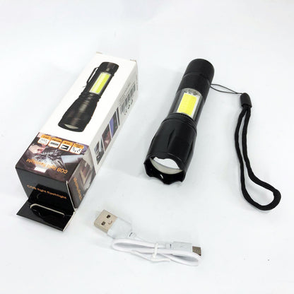 Фонарик карманный PLD C609-T6+COB, Сверхмощный фонарик, Яркий фонарик, Качественный фонарик