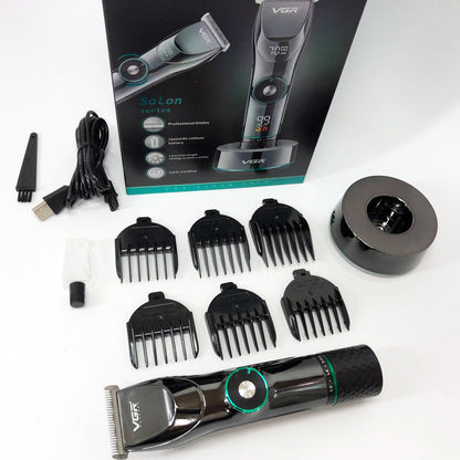 Профессиональная беспроводная машинка для стрижки волос и бороды VGR V-256, беспроводная электробритва
