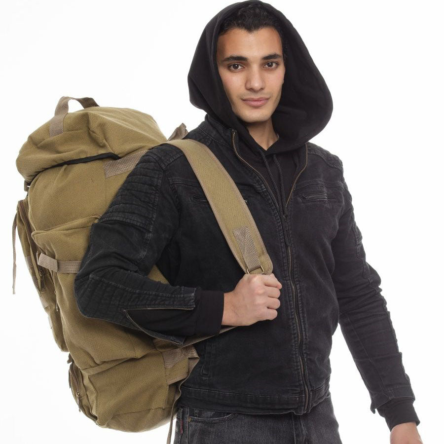 Армейский рюкзак тактический 70 л  + Подсумок  Водонепроницаемый туристический рюкзак. Цвет: койот