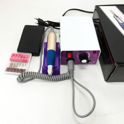 Фрезер для маникюра с педалью для ноги DM4, мощный маникюрный фрезер, фрезер с насадками для маникюра