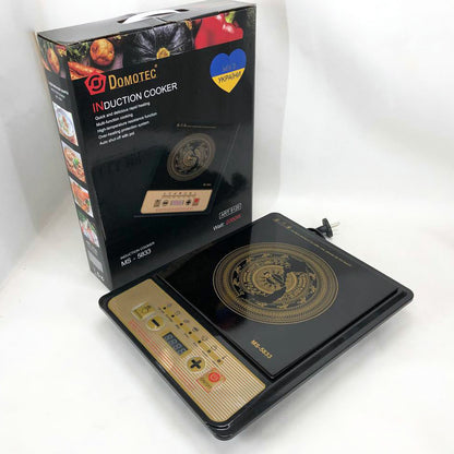 Настольная плита Domotec MS-5833 Однокомфортная Индукционная, электроплита 2000 вт, плита домашняя