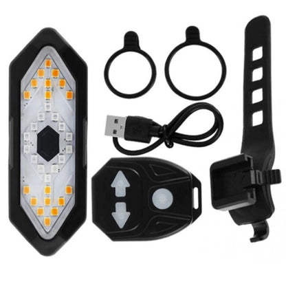 Фонарь велосипедный задний с указанием поворотов FY-1820 (red+yellow), Стоп-сигнал на раму велосипеда