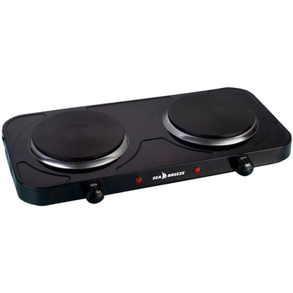 Настольная плита электрическая Sea Breeze SB-064 2000 Вт, переносная настольная электроплита. Цвет: черный
