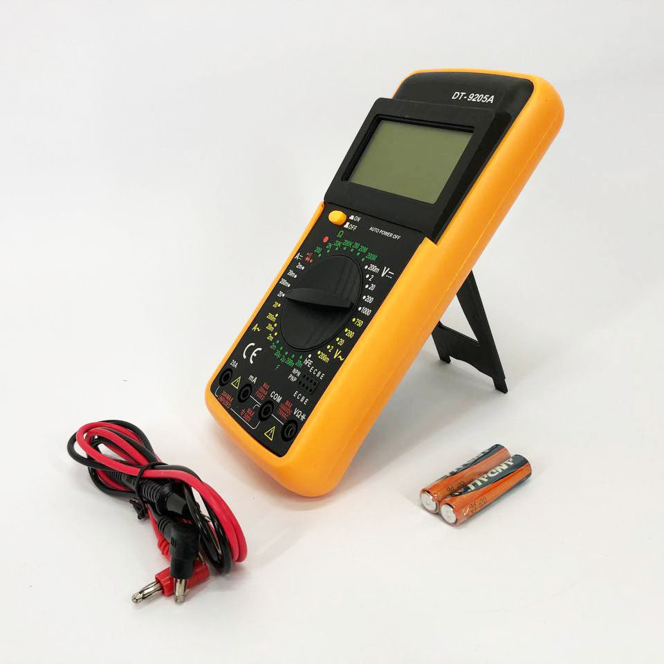 Мультиметр цифровой тестер Digital Multimeter DT9205A со звуком, для автомобиля, хороший мультиметр