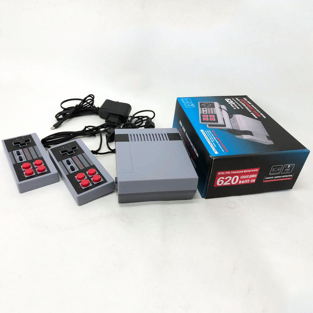Игровая приставка GAME NES 620 / 7724 два джойстика 620 встроенных игр 8bit Av-Выход, приставки денди
