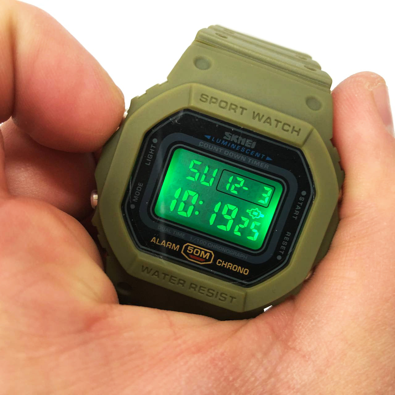 Годинник наручний чоловічий SKMEI 1628AGWT, армійський годинник протиударний, наручний годинник для військових