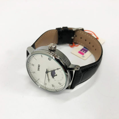 Часы наручные мужские SKMEI 9308SIBK, мужские часы стильные часы на руку, модные мужские часы круглые