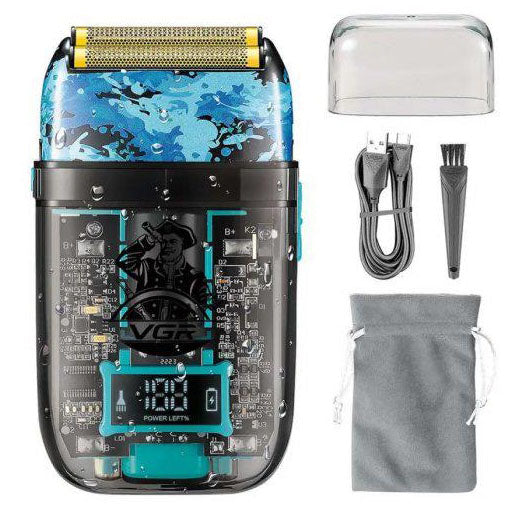 Аккумуляторная мужская электробритва VGR V-352 для бритья бороды и усов шейвер для идеальной гладкости