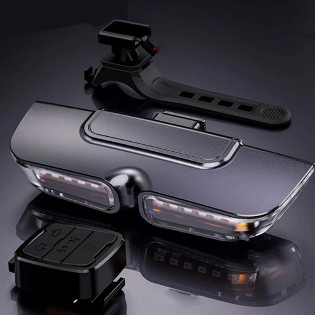 Задний габаритный велофонарь с поворотами XA-817, дистанционный пульт, Стоп-сигнал на раму велосипеда