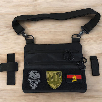 Тактический рюкзак через плечо, Нагрудная сумка мужская тактическая тканевая, Нагрудная сумка кобура