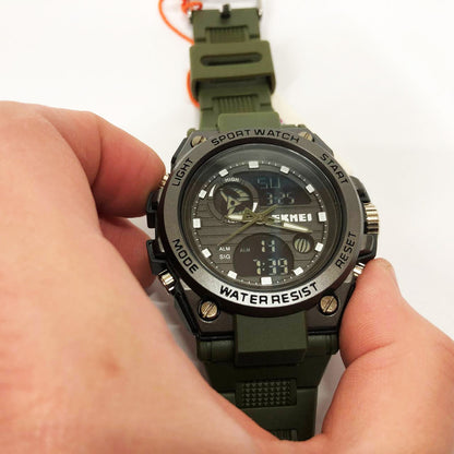Часы наручные мужские SKMEI 2031AG ARMY GREEN, часы тактические противоударные. Цвет: зеленый