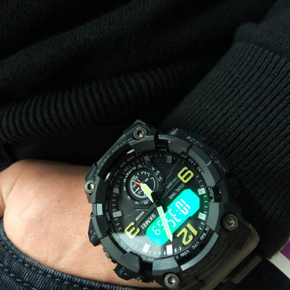 Часы наручные мужские SKMEI 1965AG ARMY GREEN, Часы армейские оригинал, Часы спортивные. Цвет: зеленый