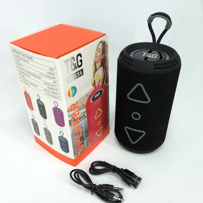 Bluetooth колонка портативная TG656 FM-радио, аккумуляторная колонка для музыки. Цвет: черный