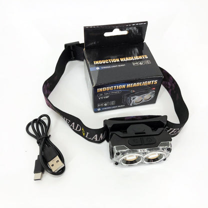 Фонарь налобный YY-19F-2XPE(white)+2COB(yellow), Налобный фонарь для автомеханика, Фонарик налобник