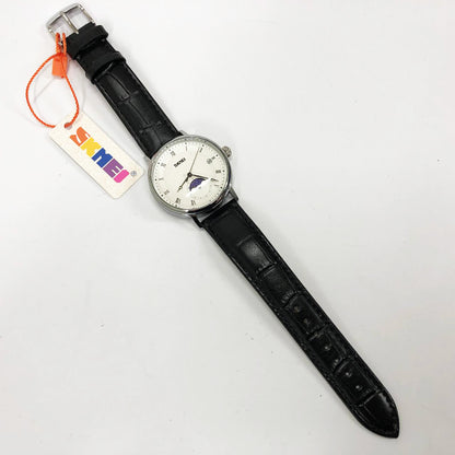 Часы наручные мужские SKMEI 9308SIBK, мужские часы стильные часы на руку, модные мужские часы круглые