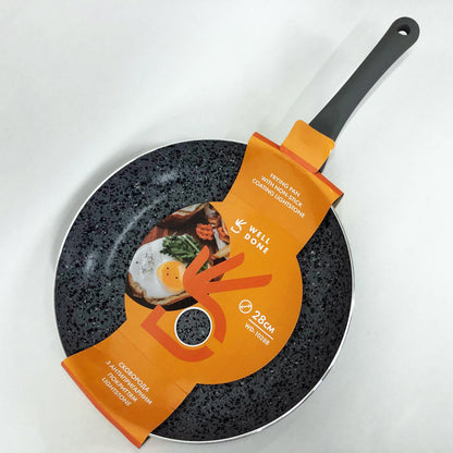 Сковорода Well Done WD-1028B с покрытием LightStone 28 см, сковорода с индукционным дном, для жарки