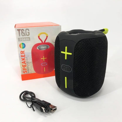 Портативная Bluetooth колонка TG658 8W с RGB подсветкой, Беспроводная колонка мощная. Цвет: черный