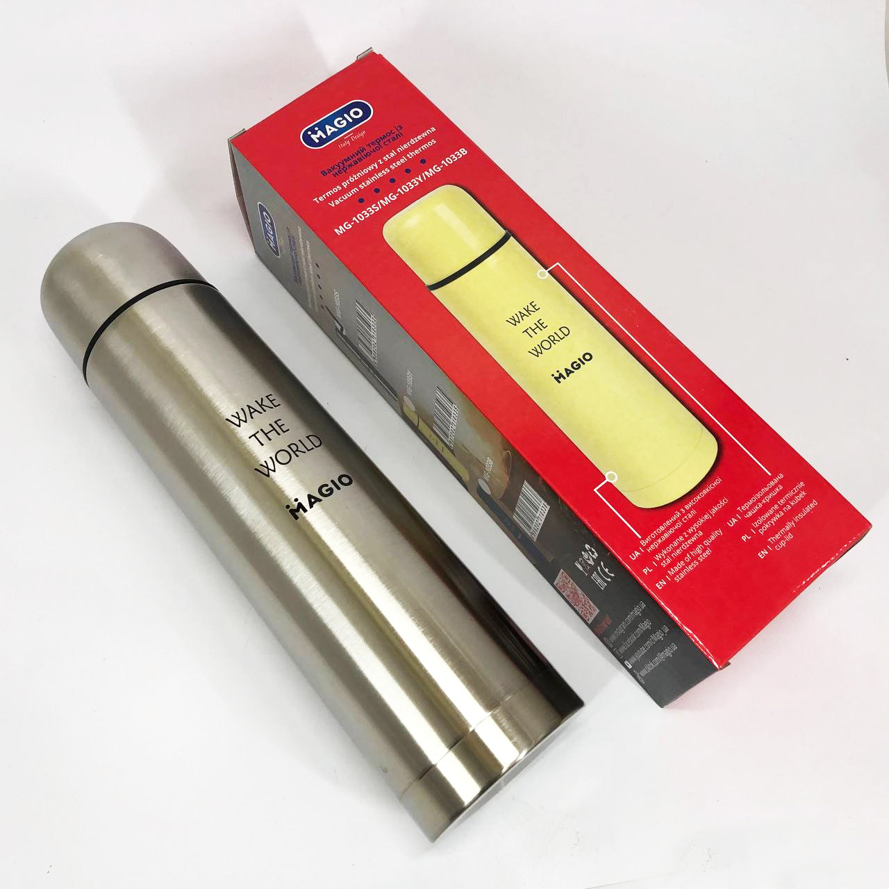 Термос из нержавеющей стали 1 л MAGIO MG-1033S, Термокружка для детей, Термос для питьевой вод