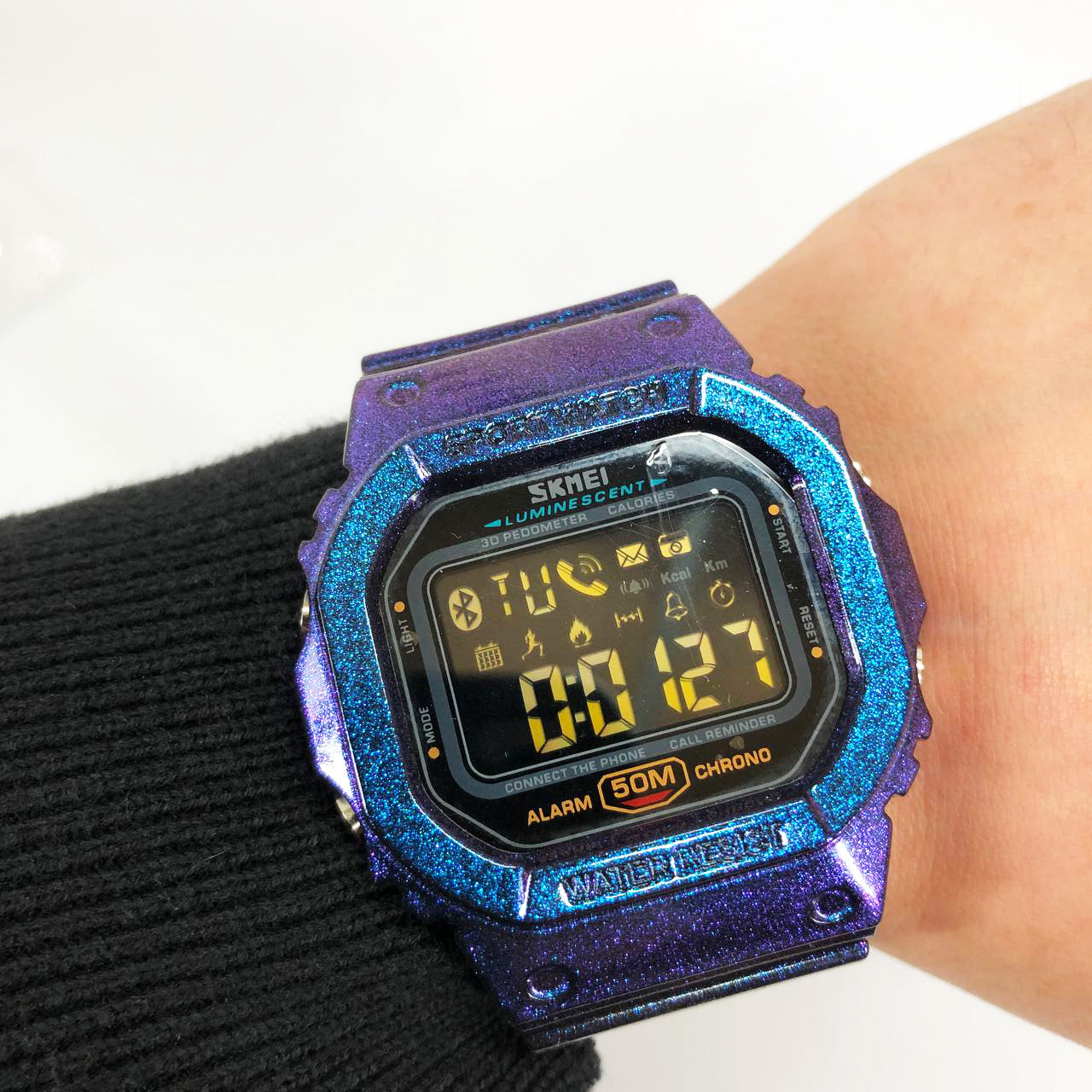 Смарт-годинник наручний чоловічий SKMEI 1629GTPL, Годинник наручний електронний тактичний, Протиударний годинник