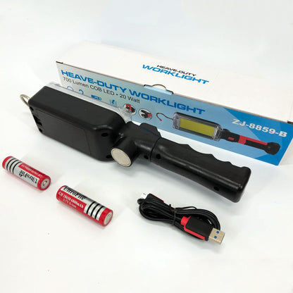 Фонарь кемпинговый ZJ-8859-COB-3 аккумуляторный 18650 х 2, зарядка от micro USB, с магнитом и крючком